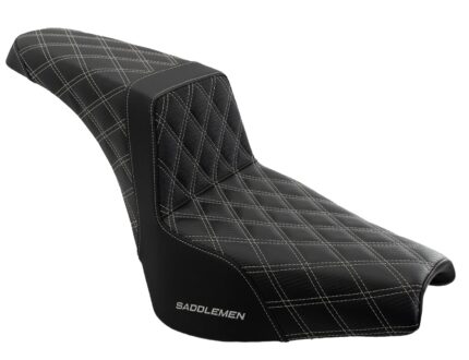 Saddlemen Step 2 Up Silver Lattice Stitch Seat 2018+ Harley Street Bob FXST