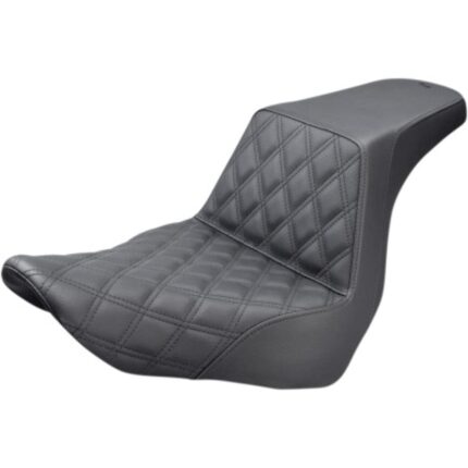 Saddlemen Step Up 2 Up Lattice Stitch Black Seat Harley 18+ Softail FXLR/S FLSB