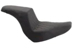 Saddlemen Step Up Brown Lattice Stitch Carbon Gripper Seat Harley Softail FXLRS