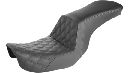 Saddlemen Tour Step-Up Seat Front Lattice Stitch Black 29" Harley Dyna 06-17