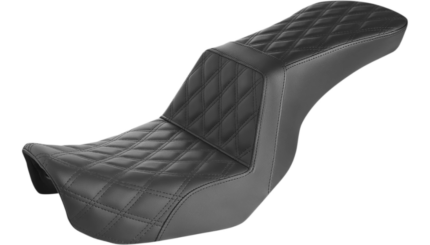 Saddlemen Tour Step-Up Seat Full Lattice Stitch Black 29" Harley Dyna 06-17