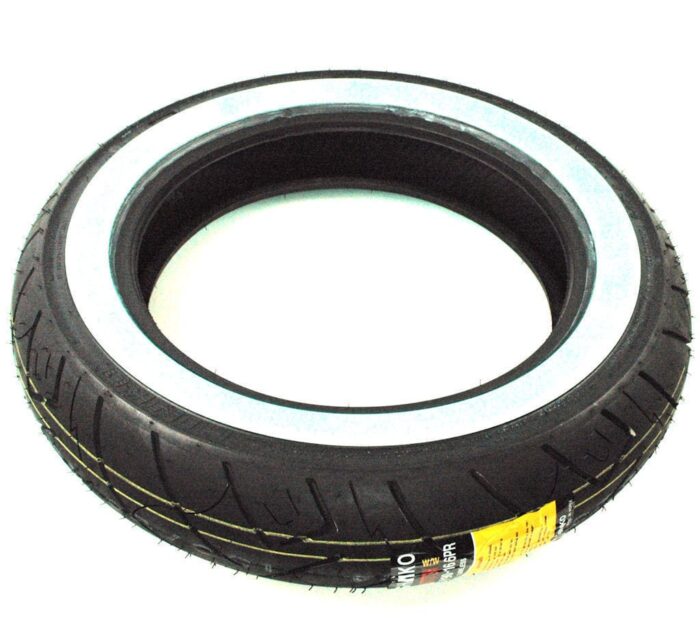 Shinko 777 130/90B16 73H Whitewall Heavy Duty Tubeless Rear Tire Harley