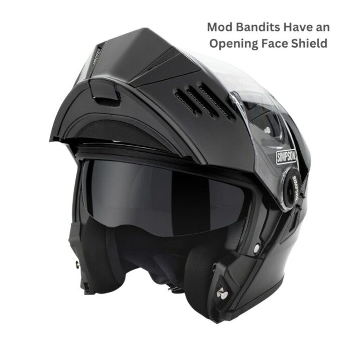 Simpson Mod Bandit Flat Black Motorcycle DOT Full-face Helmet - Various Sizes