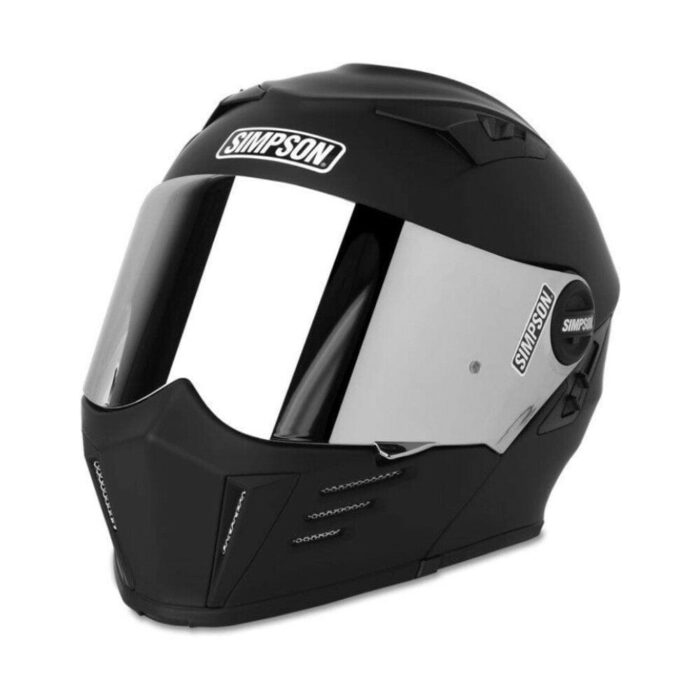 Simpson Mod Bandit Flat Black Motorcycle DOT Full-face Helmet - Various Sizes