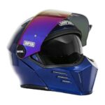 Simpson Mod Bandit Flyby Metallic Navy Blue Motorcycle DOT Full-face Helmet