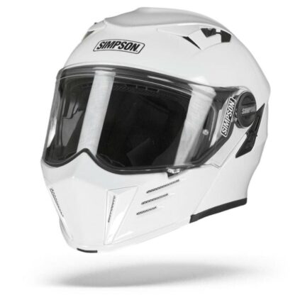 Simpson Mod Bandit White Motorcycle DOT Full-face Helmet