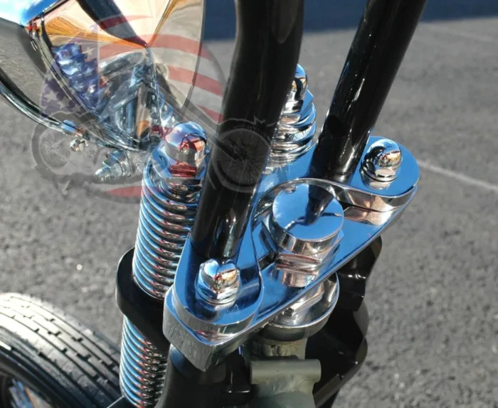 Springer Handlebar Tree Adapter Top Clamp 3.5" Wide Risers Harley DNA Paughco