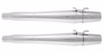 Thunderheader Chrome Slip On Exhaust Pipes Mufflers Pair Harley Touring 95-16