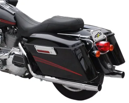 Thunderheader Chrome Slip On Exhaust Pipes Mufflers Pair Harley Touring 95-16