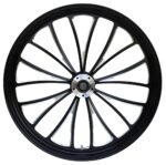 Ultima Manhattan Black 23" x 3.5" Front Wheel Rim WW Tire Package Harley 84-07