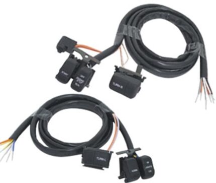 V-Factor 48" Wire Harness Handlebar Switch Wiring Kit Black 1996-06 Harley