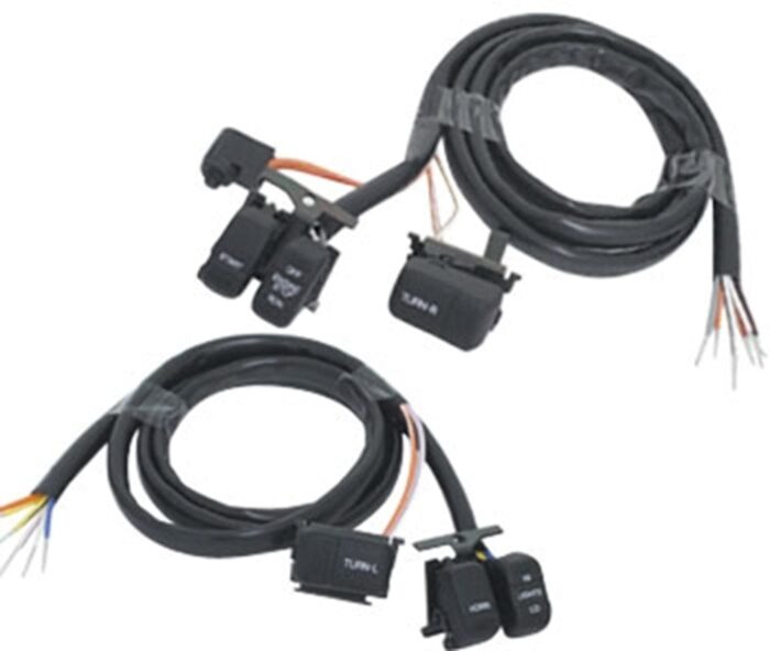 V-Factor 48" Wire Harness Handlebar Switch Wiring Kit Black 1996-06 Harley