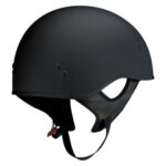 Z1R Vagrant Flat Black Motorcycle Half Face Helmet w/ Dropdown Visor