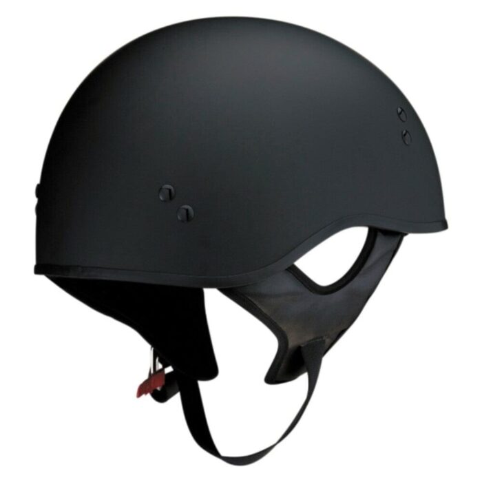 Z1R Vagrant Flat Black Motorcycle Half Face Helmet w/ Dropdown Visor