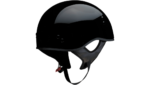 Z1R Vagrant Gloss Black Motorcycle Half Face Helmet w/ Dropdown Visor