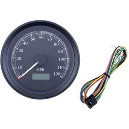 3 3/8 Black Electronic Programmable Speedometer Odometer 120mph Custom Universal