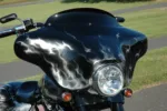 4" Windvest Black Replacement Screen Batwing Windshield Harley Touring Bagger