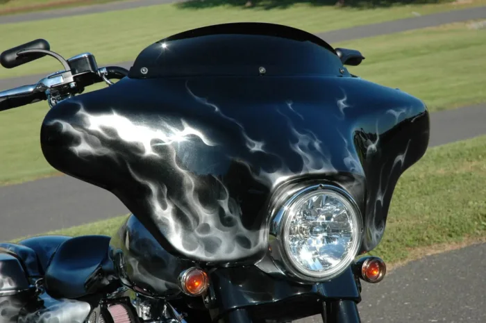 4" Windvest Black Replacement Screen Batwing Windshield Harley Touring Bagger