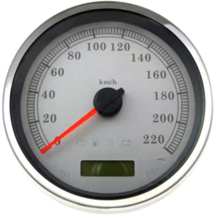 5" Programmable Electronic Speedometer White KM/H Harley FLHR Softail Dyna 04-13
