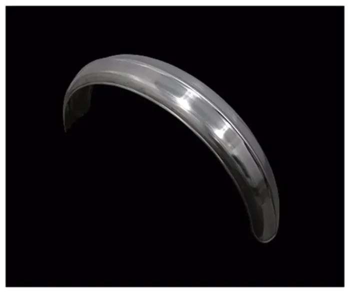 5" Steel Ribbed Rear Fender Raw Rolled Edge Harley Chopper Bobber Custom Rigid