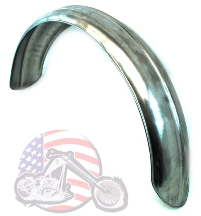 5" Steel Ribbed Rear Fender Raw Rolled Edge Harley Chopper Bobber Custom Rigid