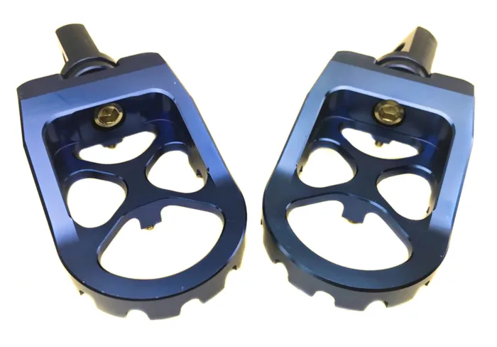 ACM Blue Aluminum MX Motorcycle Platform Foot Peg Harley Dyna Sportster Softail