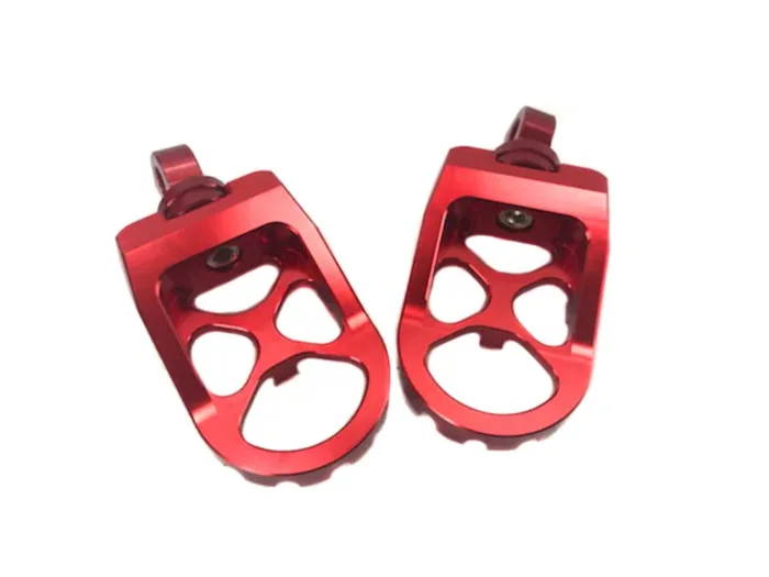 ACM Red Aluminum MX Motorcycle Platform Foot Pegs Harley Dyna Sportster Softail