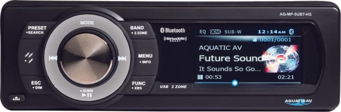 Aquatic AV Stereo Radio Head Unit Sirius XM Bluetooth Water Proof Harley Touring 1998-2013