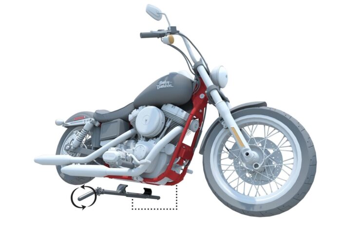 B&W MC2301 Biker Bar Strapless Motorcycle Removable Clamp Bar Touring Harley
