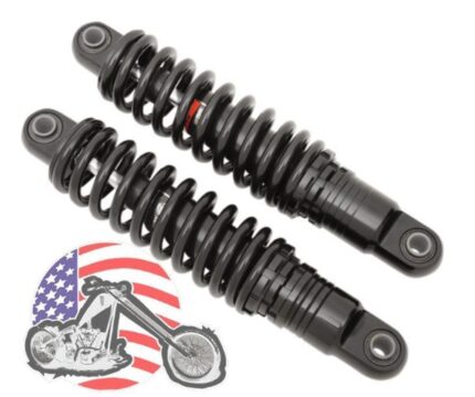 Black 11" Rear Coil Overs Shocks Ride Adjustable Harley Touring Nitrogen Gas 84+