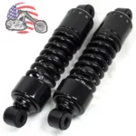 Black 12" Rear Shocks Suspension Pair 54509-73 Harley 73-86 Shovelhead Big Twin