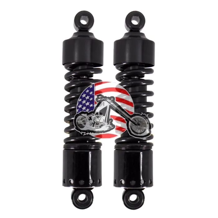 Black 12" Rear Shocks Suspension Pair 54509-73 Harley 73-86 Shovelhead Big Twin