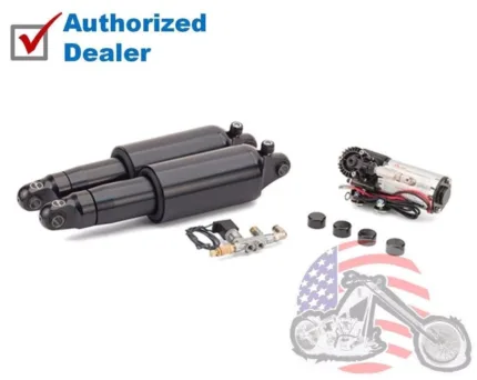 Black Arnott Ultimate Rebound Air Ride Suspension Shocks Kit Harley V-Rod 07-17