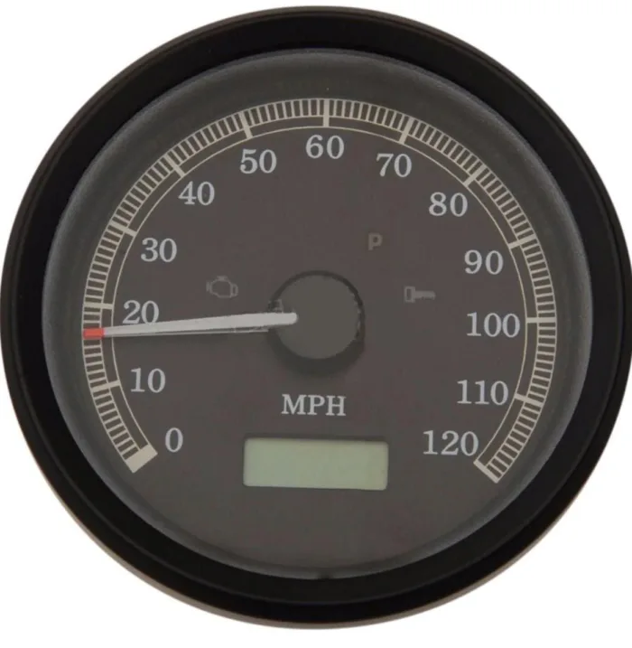 Black Electronic Programmable Analog Speedometer Speedo Harley Dyna Sportster