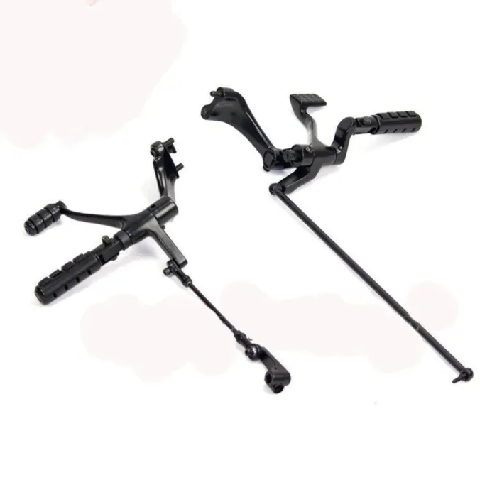 Black Forward Controls Control Kit Footpeg Set 2004-2013 Harley Sportster