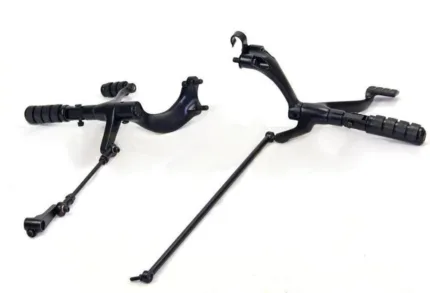 Black Forward Controls Control Kit Footpeg Set 2004-2013 Harley Sportster