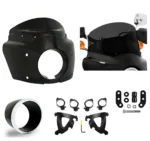 Black Road Warrior Fairing 9" Dark Smoke Windshield Kit Harley Low Rider S 2020