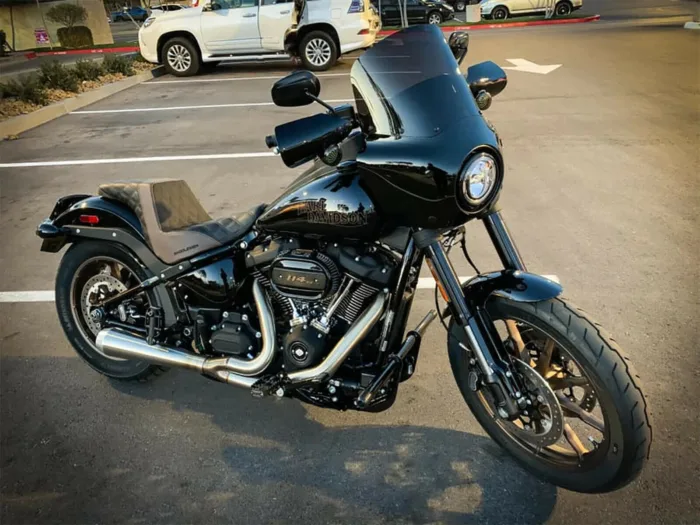 Black Road Warrior Fairing 9" Dark Smoke Windshield Kit Harley Low Rider S 2020