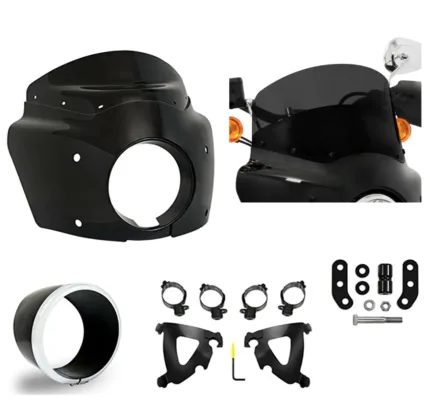 Black Road Warrior Fairing 9" Dark Smoke Windshield Kit Harley Low Rider S 2020