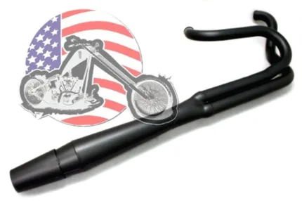 Black Thunderheader 2 into 1 Exhaust System Pipe 87-94 Harley FXR Mid Controls