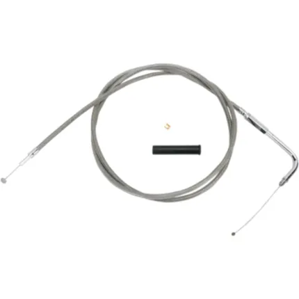 Braided Stainless Throttle Cable 58" 90 Degree 5" Harley 96-17 Big Twin Cam XL