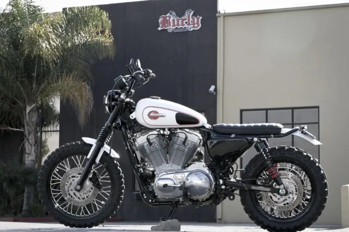 Burly Brand Black 13 Stiletto Lifted Shocks Harley Sportster Café Scrambler 86Up