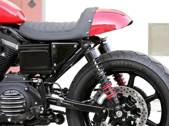 Burly Brand Black 13 Stiletto Lifted Shocks Harley Sportster Café Scrambler 86Up