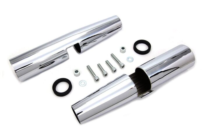 Chrome 39mm Front End Fork Tube Covers Shrouds Harley 86-03 Sportster 883 & 1200