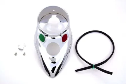 Chrome Cateye Speedometer Gas Tank Dash Panel Cover Harley WL Knucklehead 45ci