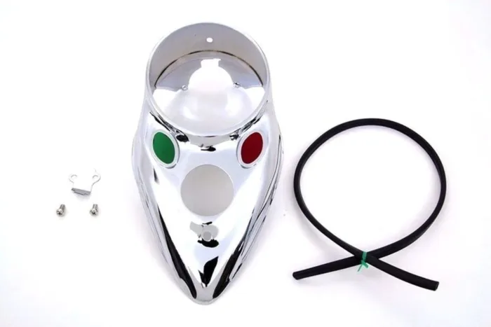 Chrome Cateye Speedometer Gas Tank Dash Panel Cover Harley WL Knucklehead 45ci