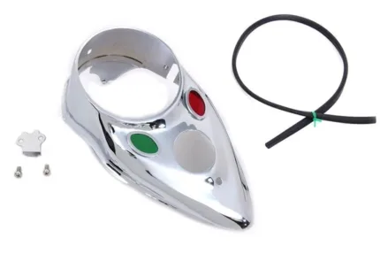 Chrome Cateye Speedometer Gas Tank Dash Panel Cover Harley WL Knucklehead 45ci