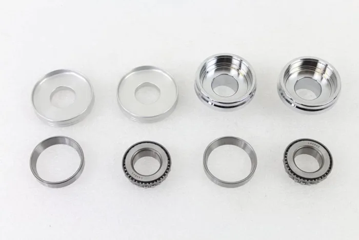 Chrome Fork Stem Neck Cups 7/8" 1" Front End Conversion Kit Harley Sportster 45"