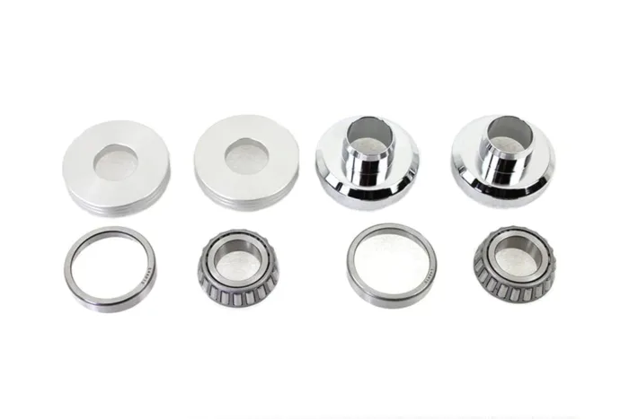 Chrome Fork Stem Neck Cups 7/8" 1" Front End Conversion Kit Harley Sportster 45"