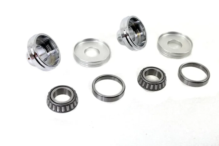 Chrome Fork Stem Neck Cups 7/8" 1" Front End Conversion Kit Harley Sportster 45"